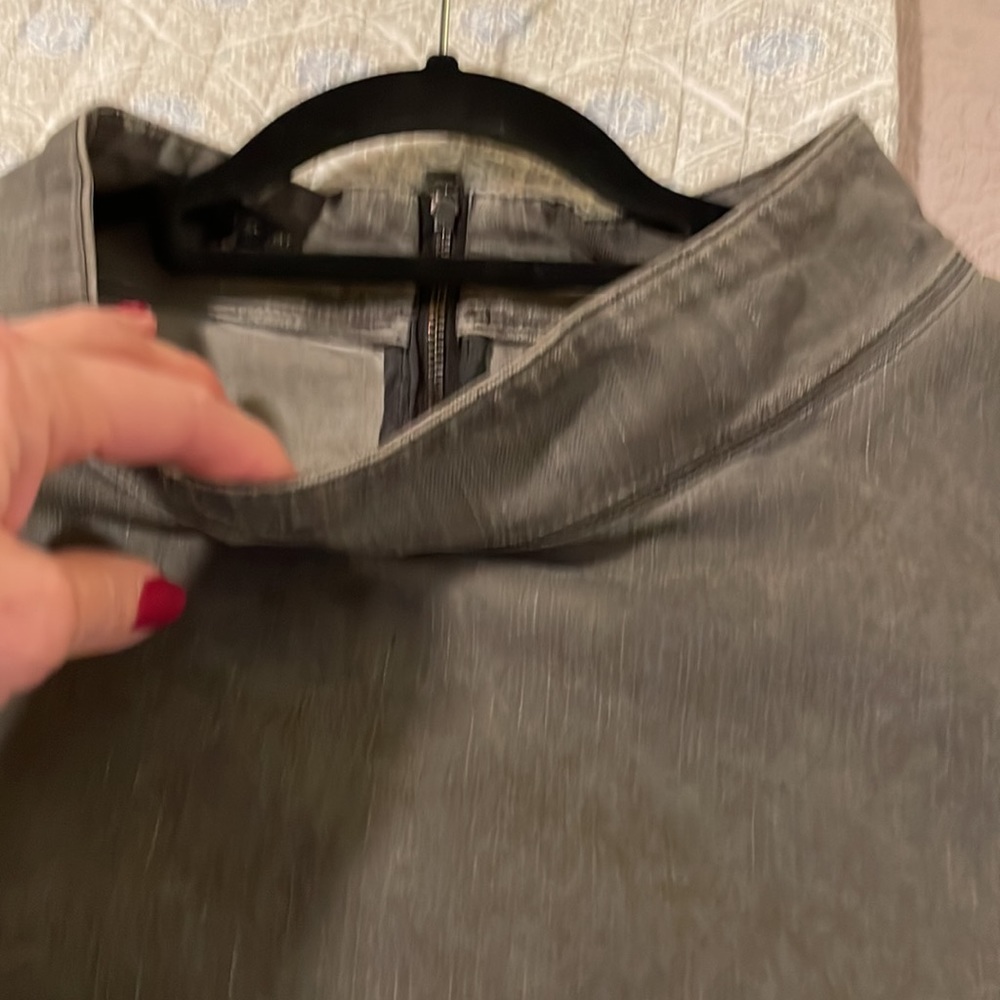 Sarah Pacini Gray Denim Dress